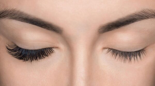 Close-up of eyes and skin